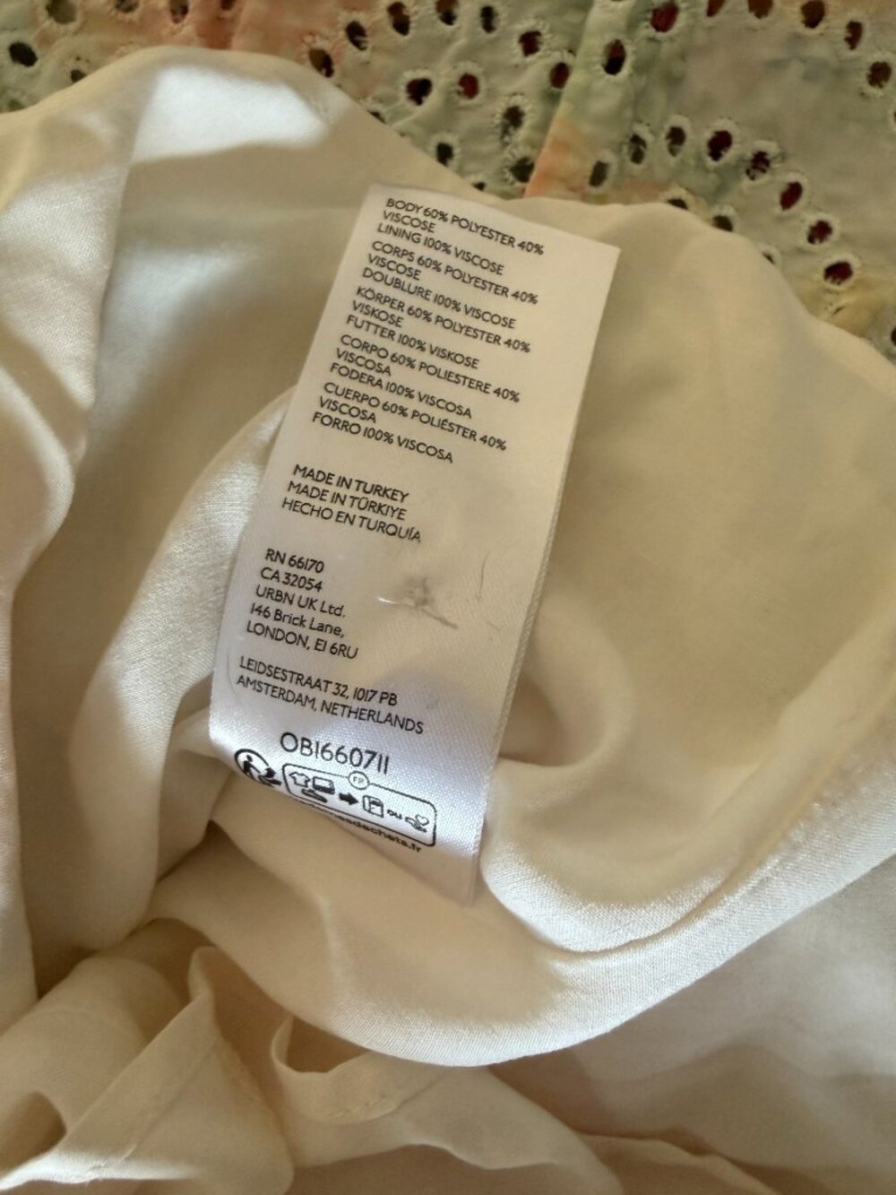 Anthropologie Ruffled Eyelet Dress, NWT, SZ M - Picture 10 of 10